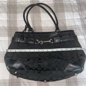 Coach shoulder bag signature canvas black